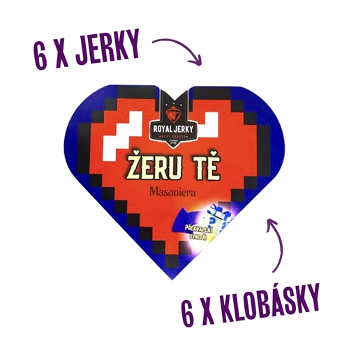 Royal Jerky: Masoniéra (6× jerky, 6× klobáska, darček)